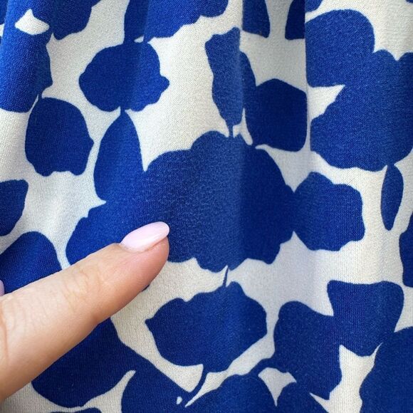 Blue and White Women's Top - Picture 3 of 7